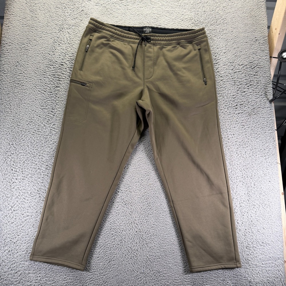 Weatherproof Vintage Sweatpants Men's 2XL‎ Green Polyester Tapered Relaxed Fit